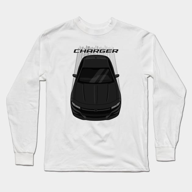 Dodge Charger 2015-2021 - Black Long Sleeve T-Shirt by V8social